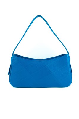 Кожаная женская сумка багет Letty синяя