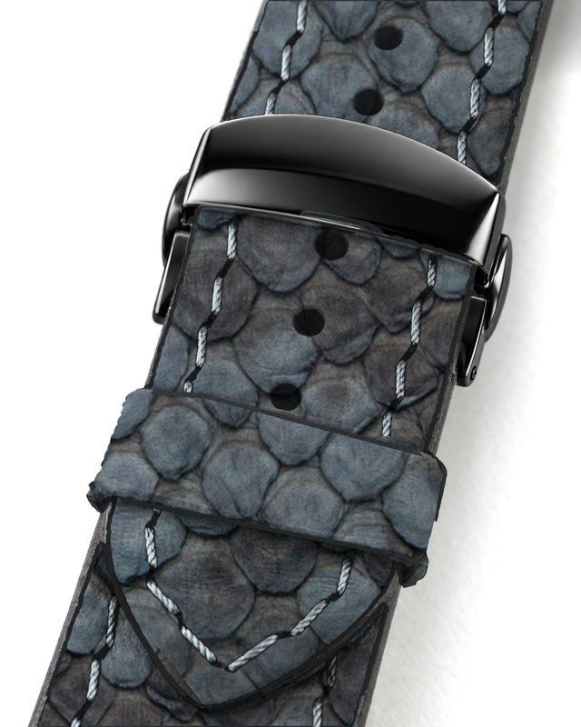 Ремінець для Apple Watch з натуральної шкіри пітона python2 grey