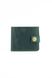 Шкіряний гаманець гаманець біфолд на кнопці Classic зелений vintage