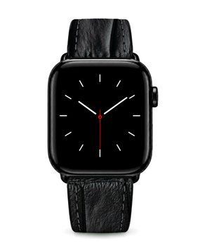 Ремінець для Apple Watch з натуральної шкіри крокодила croco black