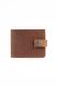 Шкіряний гаманець гаманець біфолд на кнопці Classic коричневий vintage