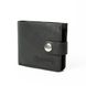 Шкіряний гаманець біфолд на кнопці Classic чорний