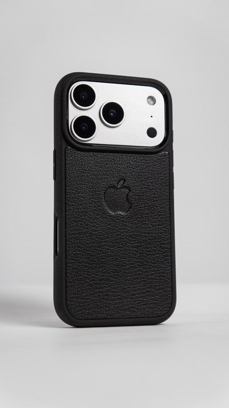 Чохол для iPhone із гладкої шкіри Nappa black