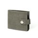 Шкіряний гаманець біфолд на кнопці Classic сірий вінтажний