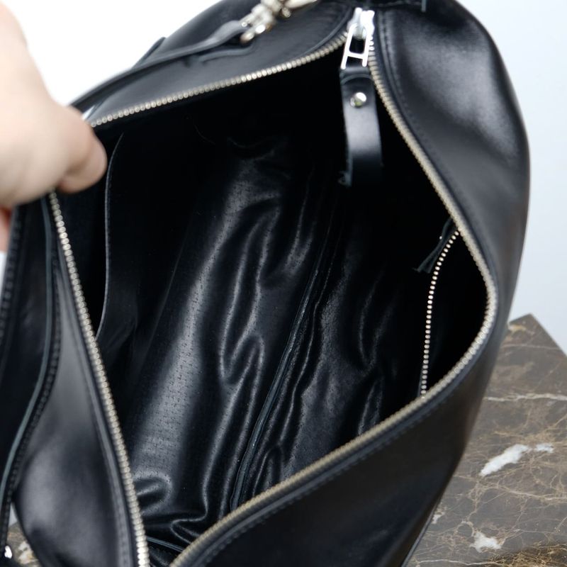 Женская кожаная сумка хобо чёрная. Сумка из натуральной кожи на плечо. Fiona