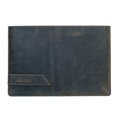 Шкіряний чохол для ноутбука 13"-14" темно-коричневий вінтажний